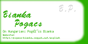 bianka pogacs business card